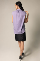 LE REUSSI - Original Italian Cotton Purple Sleeveless Shirt