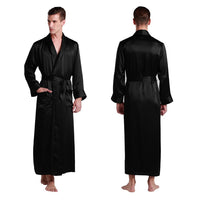 LILYSILK - Original 100 Silk Robe Sleepwear Kimono Men 22 Momme Contra Full Length Luxury Natural Men's Clothing Free Shipping