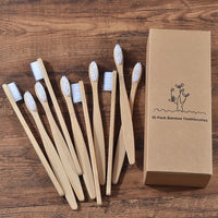 New Design Mixed Color Bamboo Toothbrush Eco Friendly Wooden Tooth Brush Soft Bristle Tip Charcoal Adults Oral Care Toothbrush