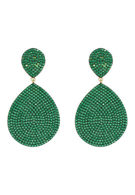 MONTE CARLO - Original Earrings Gold Emerald Zircon