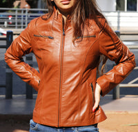 MJ ROOM - Original Leather Jacket for Women - Leather Genuine