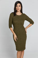 CONQUISTA FASHION - Original Khaki Jacquard Dress