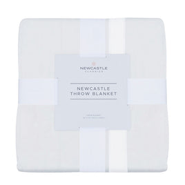 Pure White Cotton Muslin Throw Blanket