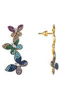 Original Butterfly Rainbow Drop Earrings Gold