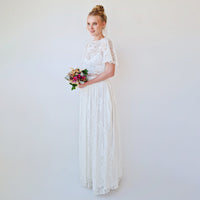 BLUSHFASHION - Original Bridal Lace Top, Plus Size Bridal Wear #2059