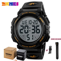 SKMEI Chrono Men Watch Top Luxury Brand Sport Watch Electronic Digital Male Wrist Clock Man 50M Waterproof Men's Watches 1258