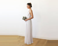 BLUSHFASHION - Original Ivory Maxi Dress With Adjustable Straps #1170