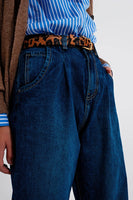 Q2 - Original Medium Blue Pleat Front Pegged Jeans