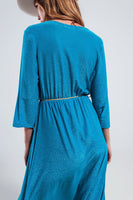 Q2 - Original Maxi Dress in Shimmer Blue