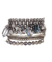 Original Baded Bracelet Features Iridescent Blue Beads That Dazzle in the Light.