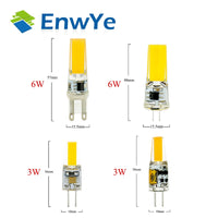 EnwYe LED G4 G9 Lamp Bulb AC/DC Dimming 12V 220V 3W 6W COB SMD LED Lighting Lights Replace Halogen Spotlight Chandelier