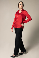 Power Women Silk Shirt in Red