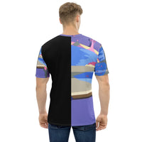 Men's T-Shirt Fashion Blue Purple Black Graphic Designs Sharon Tatem Fashions