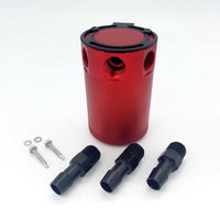 Free Shipping Universal Oil Catch Can Aluminum Baffled Oil Catch Tank 3-Port Air-Oil Separator PCV Crank Case Breather