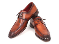 Paul Parkman Brown Leather Apron Derby Shoes for Men (ID#33SX92)