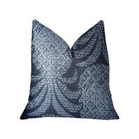 Pineapple Crush Blue and Black Luxury Throw Pillow