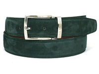 PAUL PARKMAN Men's Green Suede Belt (ID#B06-GREEN)