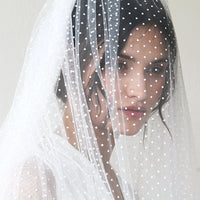 BLUSHFASHION - Original Dots Tulle Wedding Veil #4019