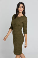 CONQUISTA FASHION - Original Khaki Jacquard Dress