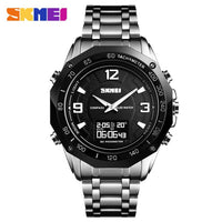 SKMEI Mens Digital Watches Military Compass Sport Watches Countdown Waterproof Alarm Calorie Calculation Men Quartz Wristwatches