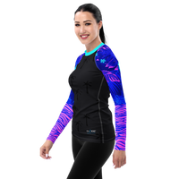 FIND YOUR COAST APPAREL - Original Women's Tropical Storm Sea Skinz Performance Rash Guard UPF 40+