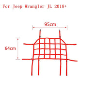 SHINEKA for Jeep Wrangler JK JL 2007-2020+ Car Trunk Roof Luggage Carrier Cargo Basket Trail Net for Wrangler JK JL Accesorries