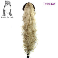 Desire for Hair 30 Inch Long Curly Claw Clip Ponytail Heat Resistant Synthetic Hairpieces Fake Hair Extensions