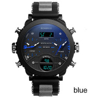 Men Watches BOAMIGO Brand 3 Time Zone Military Sports Watches Male LED Digital Quartz Wristwatches Gift Box Relogio Masculino