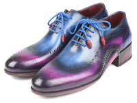 Paul Parkman Opanka Construction Blue & Purple Oxfords (ID#726-BLU-PUR)