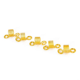 10Pcs Mix Color Hair Rings 12x24mm Dreadlocks Hair Accessories Beads Adjustable Hair-Rings for Female Gold Spiral Hair Braiding