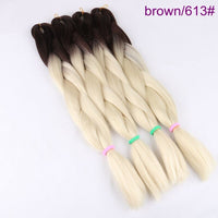 Desire for Hair 10packs Per Lot 24inch 100g Synthetic Braiding Hair Jumbo Braids 3 Tone Omber Blonde Lavender Color