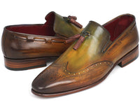 Paul Parkman Men's Wingtip Tassel Loafers Green (ID#WL34-GRN)