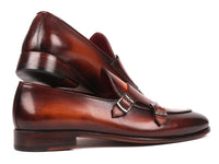 Paul Parkman Men's Brown Double Monkstrap Shoes (ID#HT61BRW)