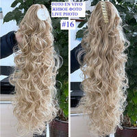 Synthetic Claw Clip Ponytail Luxury for Braiding 75cm 30" High Temperature Fiber Hairpieces Long Curly Hair Extensions for Women