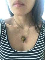 Original Labradorite and Tiger Eye Fox Necklace