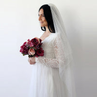 BLUSHFASHION - Original Dots Tulle Wedding Veil #4019