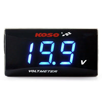 NORXI - Original Motorcycle KOSO Voltmeter Digital for NVX NMAX TMAX XMAX 300 LED Mini 6V 12V Electromobile Electricity Gauge Car Volt Meter