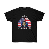 Abe Drinking All American Patriotic T-Shirt