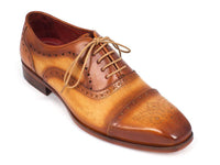 Paul Parkman Men's Captoe Oxfords Tan Color (ID#024-TAN)