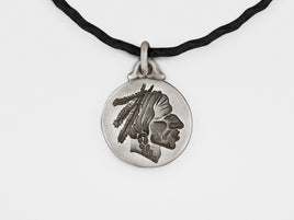 Original Native American Chief Pendant in Sterling Silver