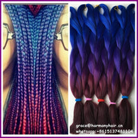 Desire for Hair 10packs Per Lot 24inch 100g Synthetic Braiding Hair Jumbo Braids 3 Tone Omber Blonde Lavender Color