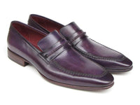 Paul Parkman Men's Purple Loafers Handmade Slip-On Shoes (ID#068-PURP)