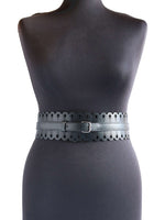 Original Leather waist belt. Wide leather belt.