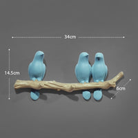 Wall Decorations Home Accessories Living Room Hanger Resin Bird Hanger Key Kitchen Coat Clothes Towel Hooks Hat Handbag Holder