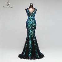 POEMSSONGS - Original Elegant Mermaid Evening Dress Prom Gowns Formal Party Dress Vestido De Festa Luxury Robe Longue Vestido De Festa Longo