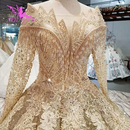 Original AIJINGYU Wedding Dresses 2 In 1 Best Bridal Gowns Indian Sexy Couture 2021 2020 Lace Long Sleeve Perfect Wedding Dress