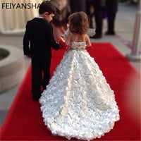 Original Flower Girl Dresses For Weddings 2021 Luxury Kids Evening Pageant Ball Gowns First Communion Dresses For Girls Vestidos daminha