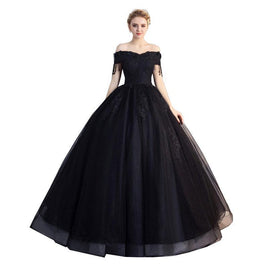 Original Quinceanera Dresses the Prom Short Sleeve Classic Off the Shoulder Noble Appliques Ball Gown Party Prom Formal Dress