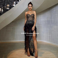 LORIE - Original Sexy Black Sweetheart Prom Dresses Vintage High Side Split Evening Gown Luxury Formal Party Women Club Dresses